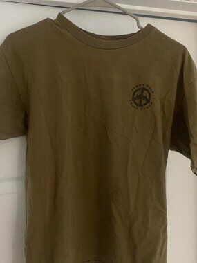 Men's Khaki and Green T-shirt